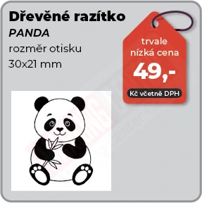 Dřevěné razítko Panda