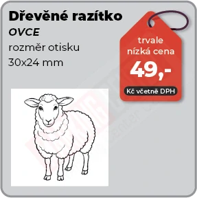 Dřevěné razítko Ovce