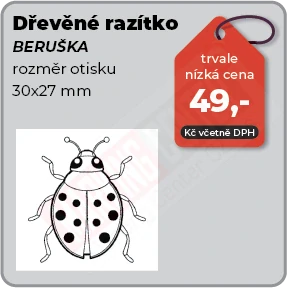 Dřevěné razítko Beruška