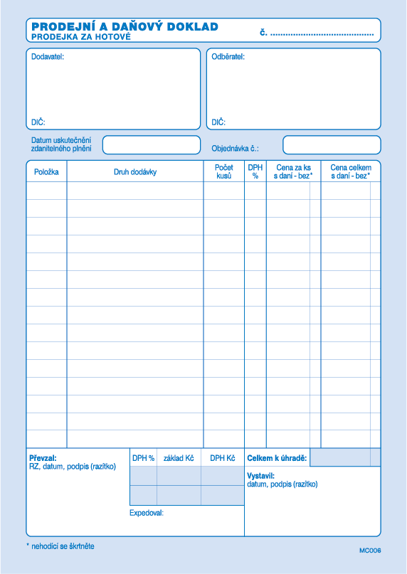 Prodejní daňový doklad