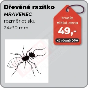 Dřevěné razítko Mravenec