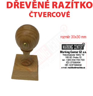 dřevěné razítko čtvercové 30x30 cm
